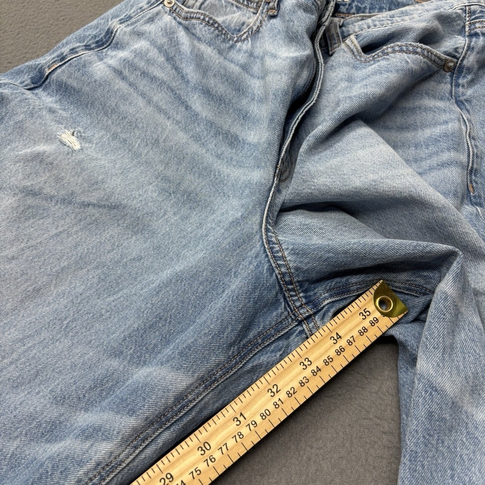American Eagle Jeans Womens 6 Long Super High Rise Ultra Wide Leg Distressed Y2K - Picture 8 of 14